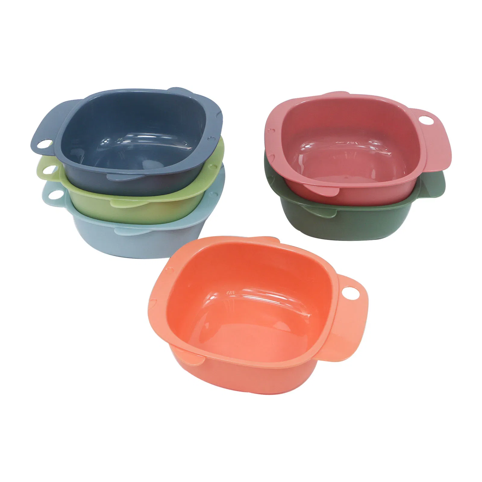 Kids Dining Bowls Food Container Plastic Baby Feeding Bowl Set with Lid
