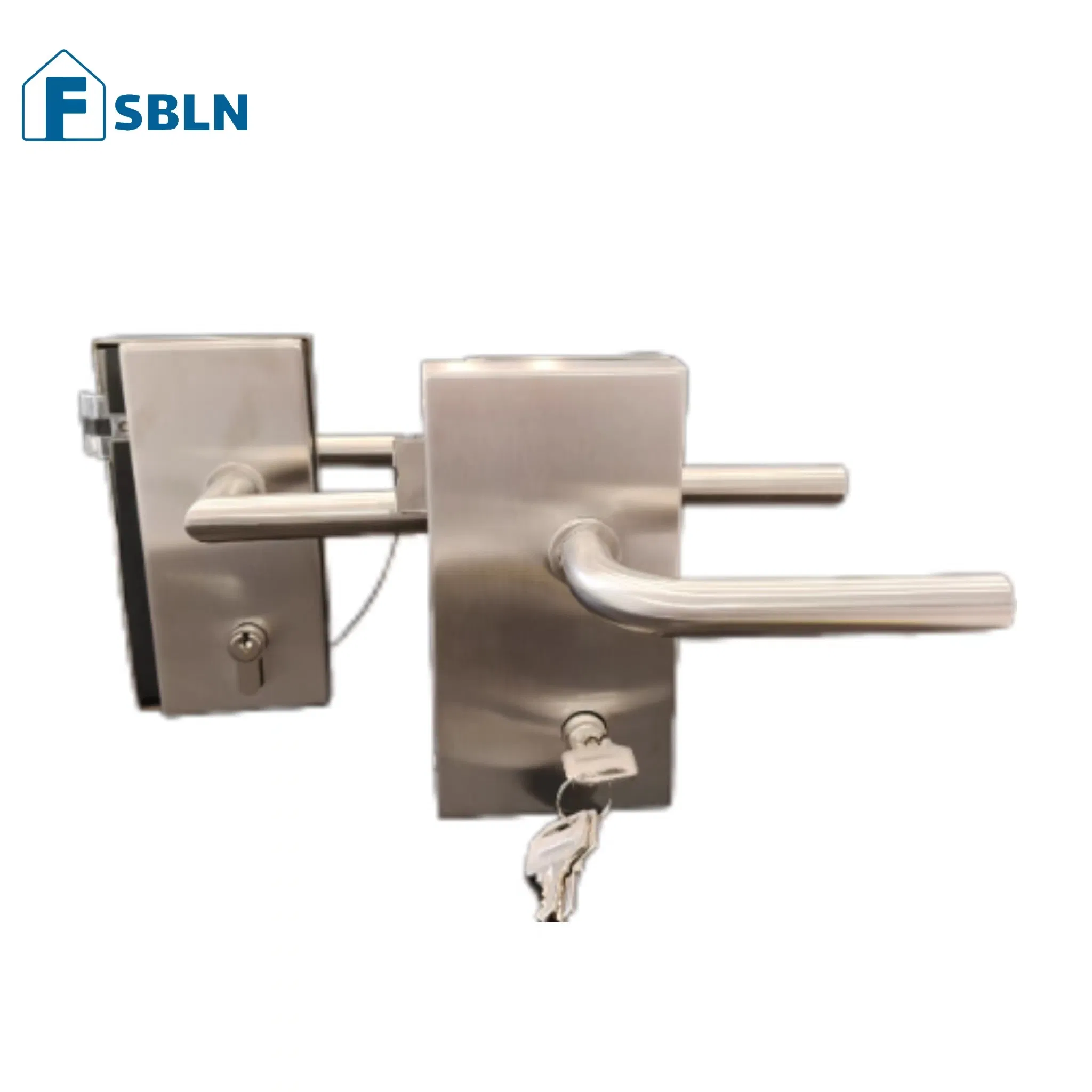 Office Furniture Stainless Steel Office Glass Door Lock for Zinc Alloy Key Lock Lever Home Door Locks Security