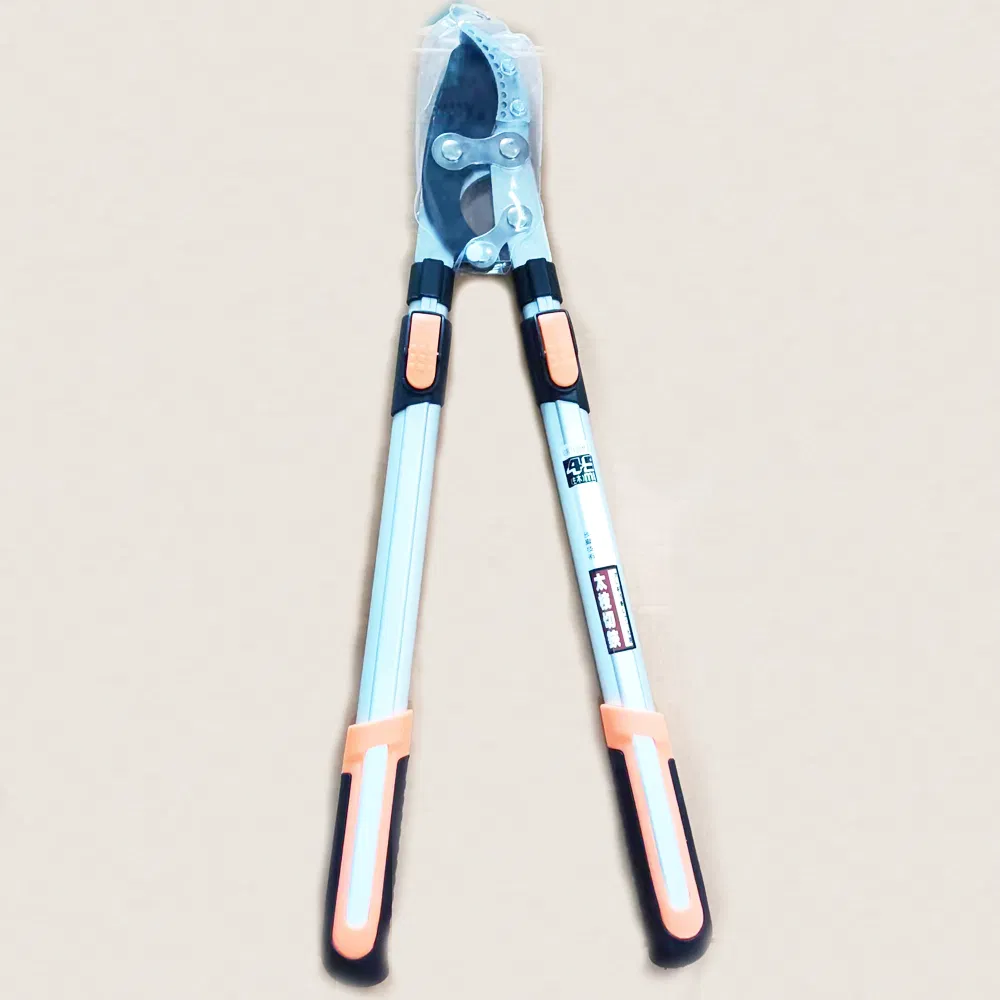 Heavy Dute Tree Pruning Thick Branches Cut Long Gardening Scissors Telescopic Pruner Lopper with Long Adjustable Aluminium Handle