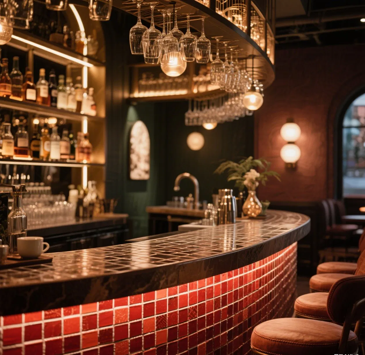 Aluminum Mosaic Tiles with Mirror Surface for Hotel Bathroom Walls