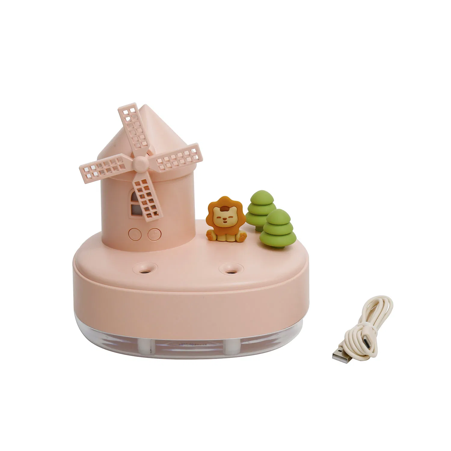 USB Rotary Music Box Gift Humidifier Desktop Windmill Night Light Spray Purifier Portable Humidifier