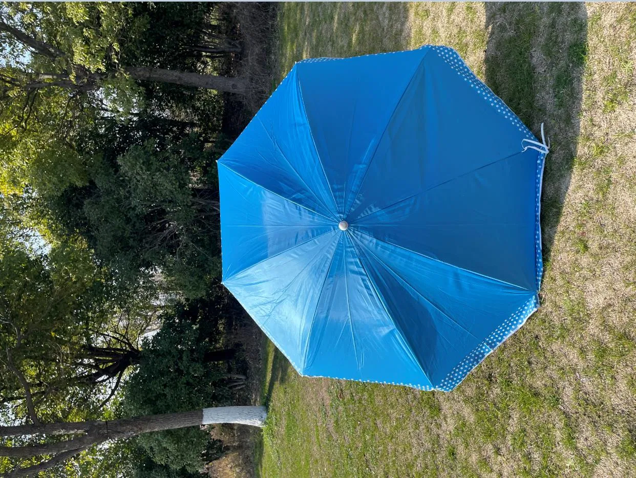 1.8m Blue Plain Beach Umbrella