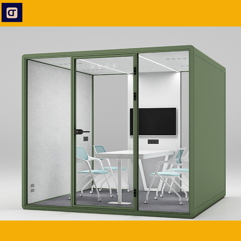 Custom High End Large Soundproof Office Phone Booth on Wheels