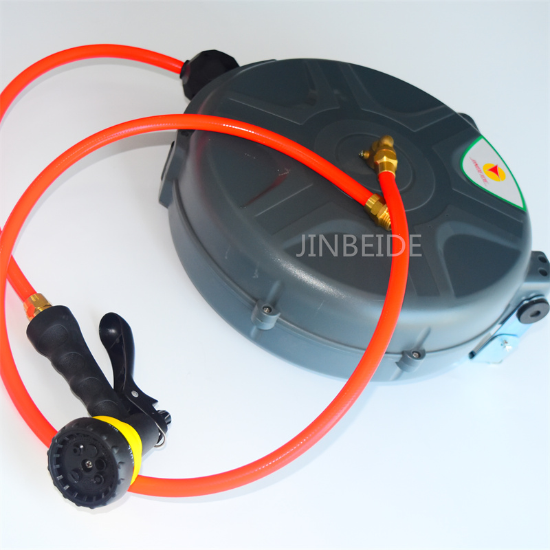 33FT Auto Wall Mounted Automatic 10m Retractable Water Garden Hose Pipe Reel