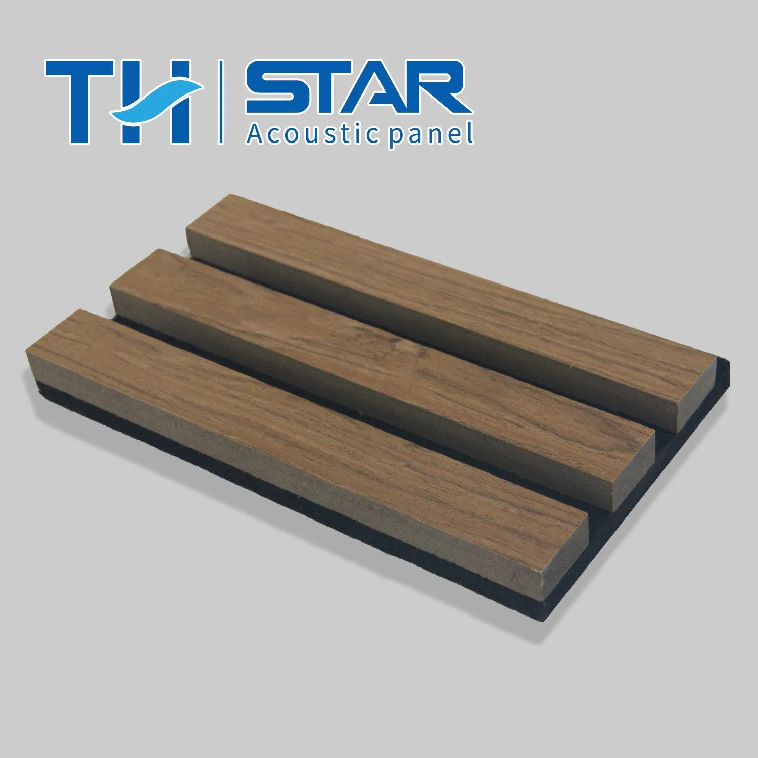 High Quality New Style Wood Veneer Polyester Pet Solid Wooden Slatted Acoustic Panel
