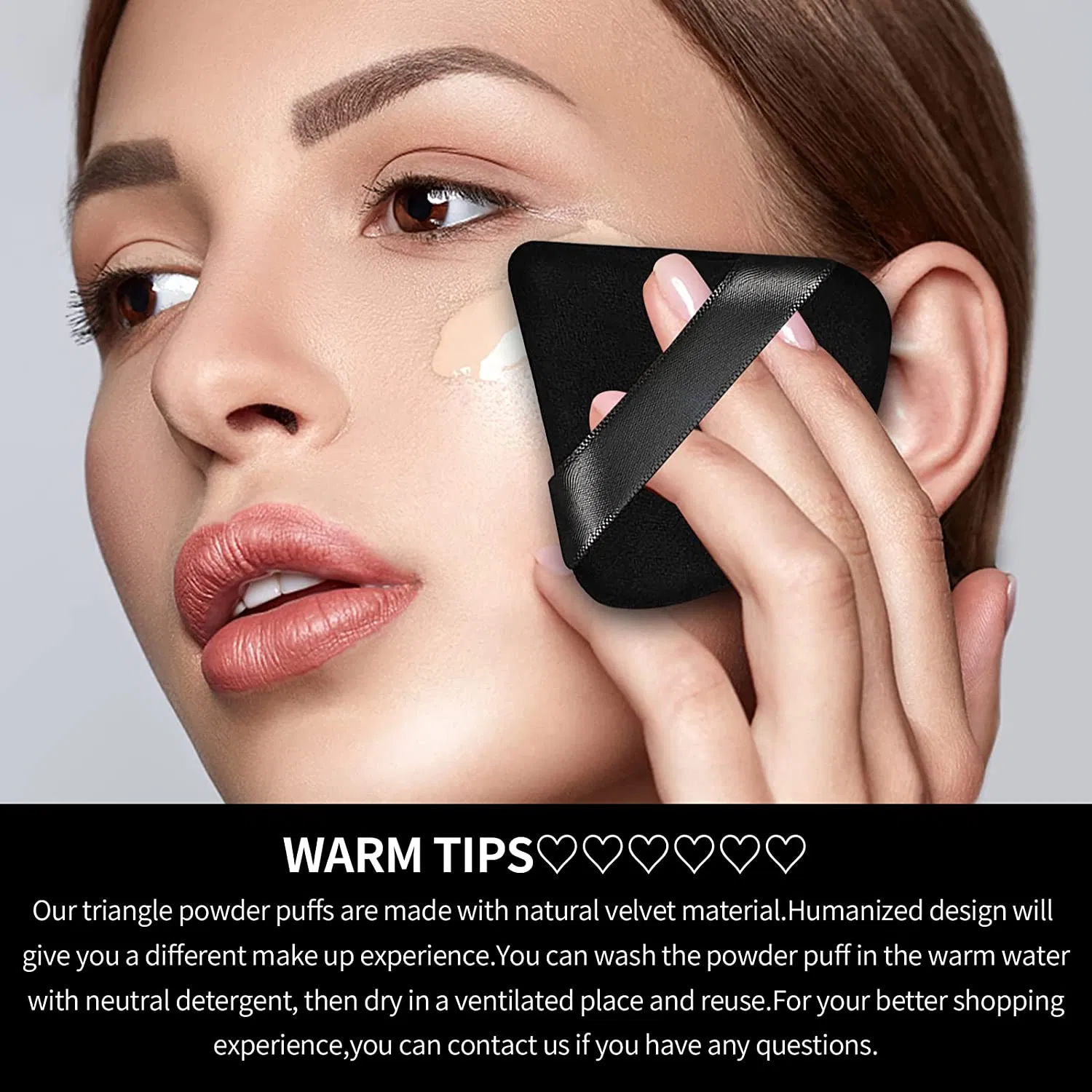 12 Pieces Powder Puff Face Triangle Makeup Puff for Loose Powder Soft Body Cosmetic Foundation Sponge