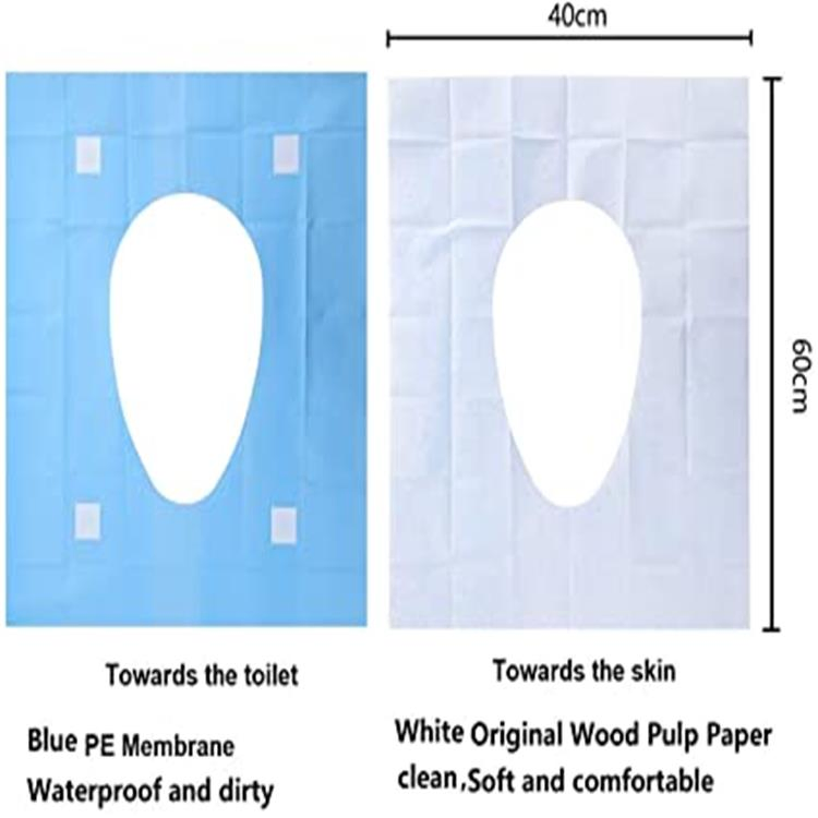 Hot Sale Waterproof Paper Toilets Accessories Waterproof Self-Adhesive Disposable Toilet Seat Covers Mat