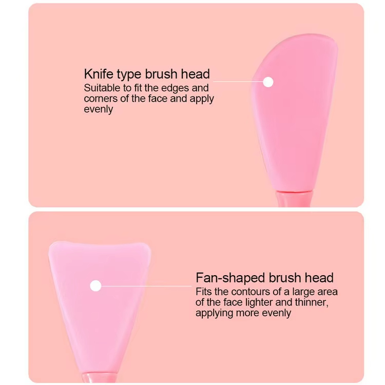New Best Selling Eco-Life Customized Double Head Soft Silicone Face Mask Silicone Facial Cleansing Brush