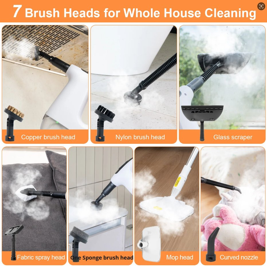 Electric Instant Heating Touchscreen Steam Cleaner for Household & Hotel Use