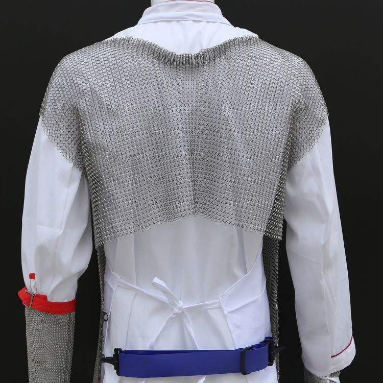 Mesh Butcher Tunic Chainmail Ring Mesh Apron Butcher Wearing Chainmail Apron