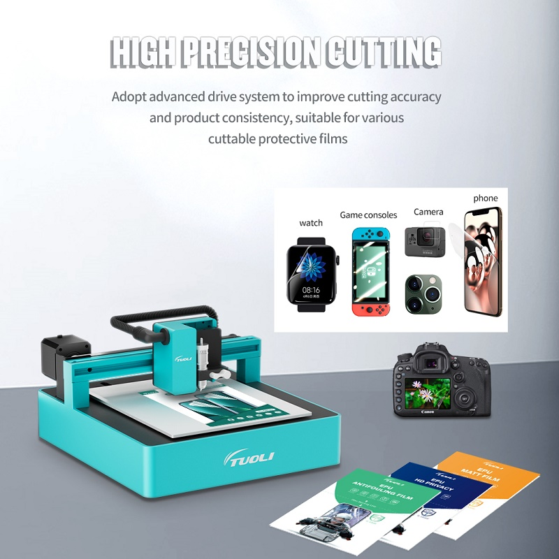 Tuoli Custom Mini Hydrogel Film Screen Protector Cutting Machines for All Mobile Phones Smart Watches Cameras for Mobile Accessories Store