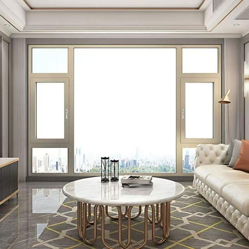 Narrow Frame Ultra Large Glass Aluminum Double Glazed Casement Windows