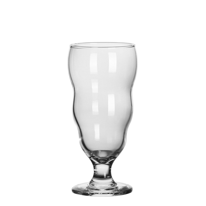 Hot Style Tulip-Shaped Vintage Footed Stem Fresh Juice Mousse Goblet Dessert Beer Smoothie Stemware Glasses