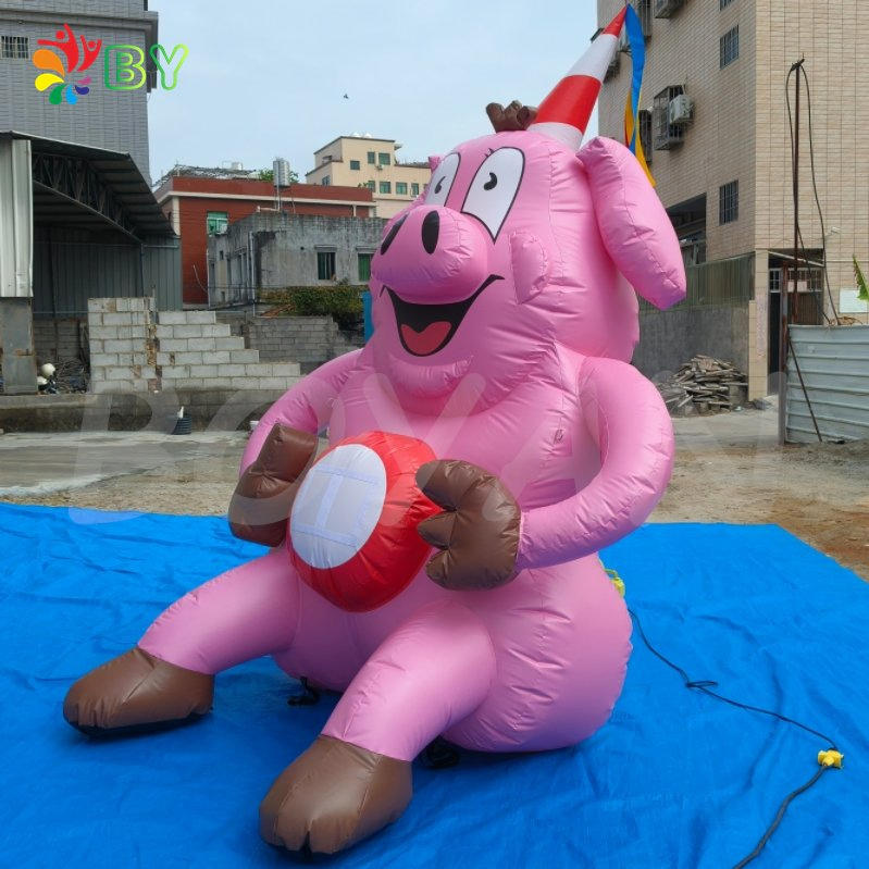 Customized Inflatable Pig Cartoon Model Inflatable Animal Cartoon Inflatable Fat Pig for Advertising Decoration