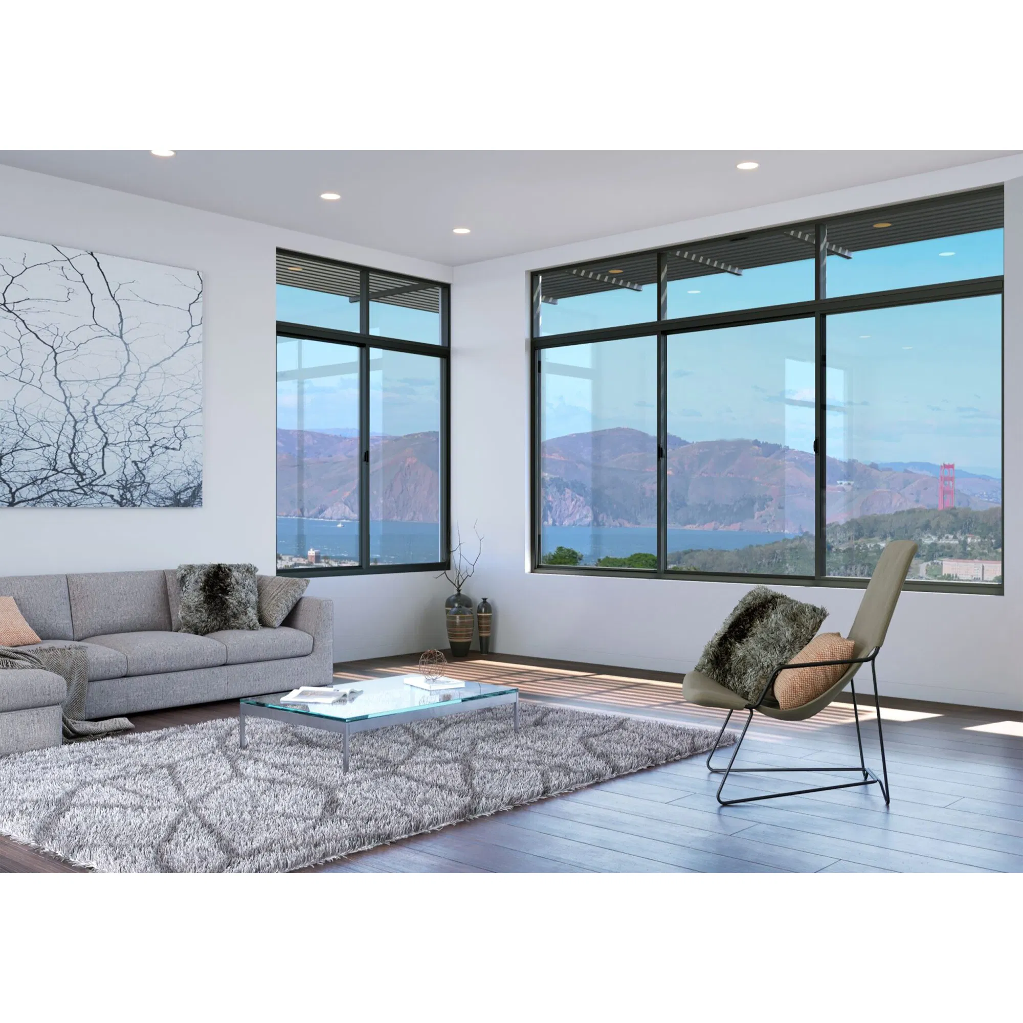 Premium Glass Aluminum Casement Window with Advanced Waterproof Features