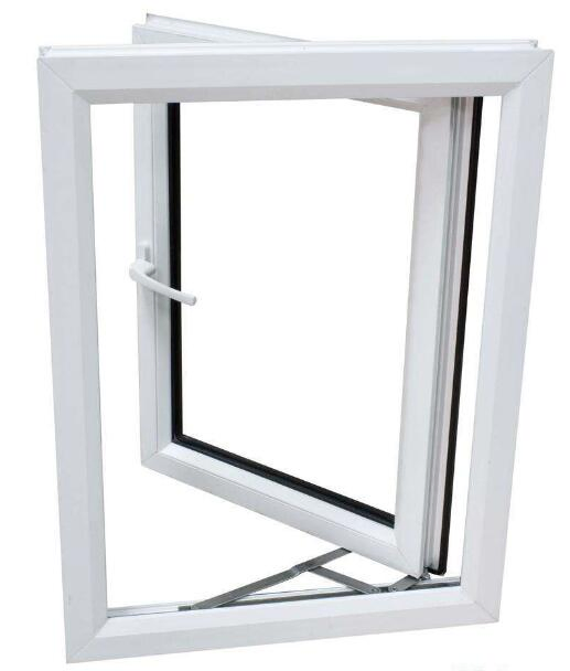 Low Price White Color UPVC Vinyl Casement Glass Window Hinged Window