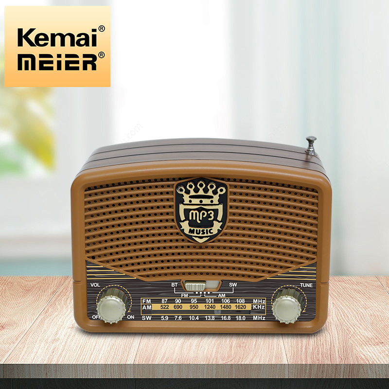 Rechargeable Multi Band Radio Vintage Wireless Speaker Desk FM Radio with USB Player