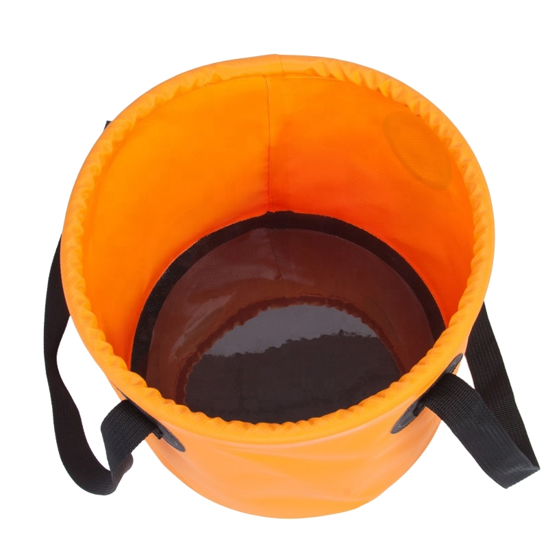 Outdoor Folding Bucket for Fishing Washing Camping PVC Material Convenient Foot Bucket, Travel Camping Items