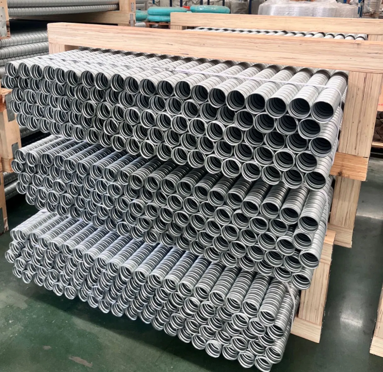 Galvanized Corrugated Metal Post Tension Duct From Prestressed Concrete Round Metal Material