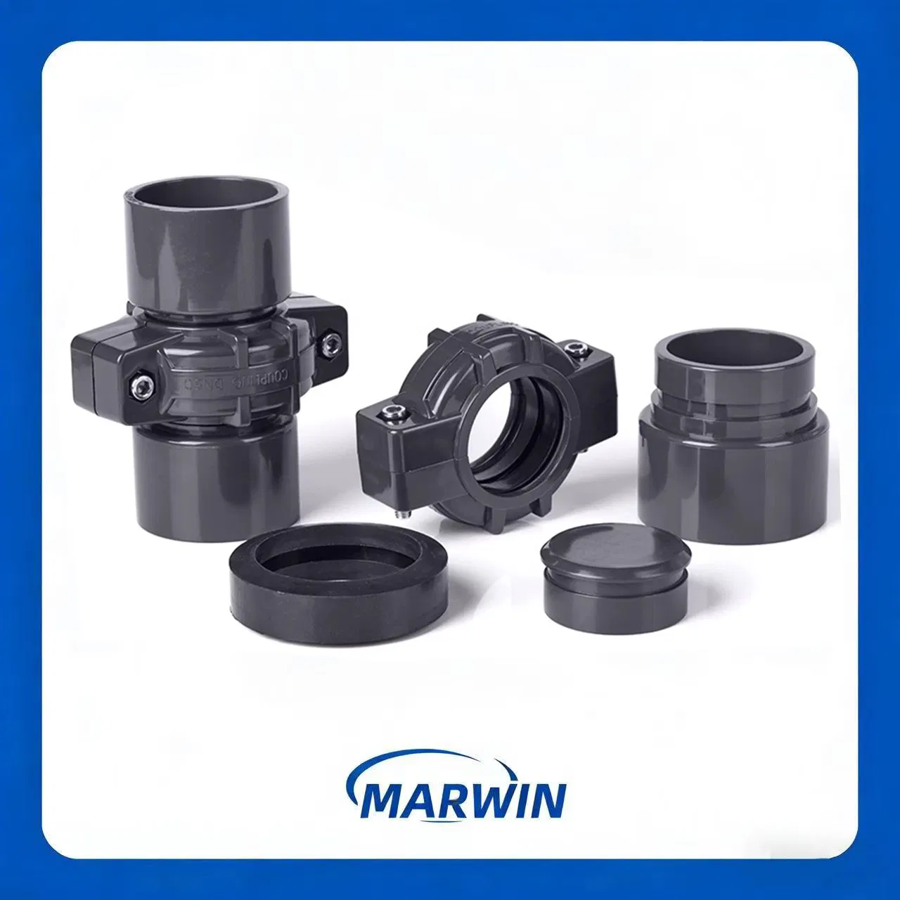 Threaded Coupling Plastic Pipe Connector for Fluid Transfer