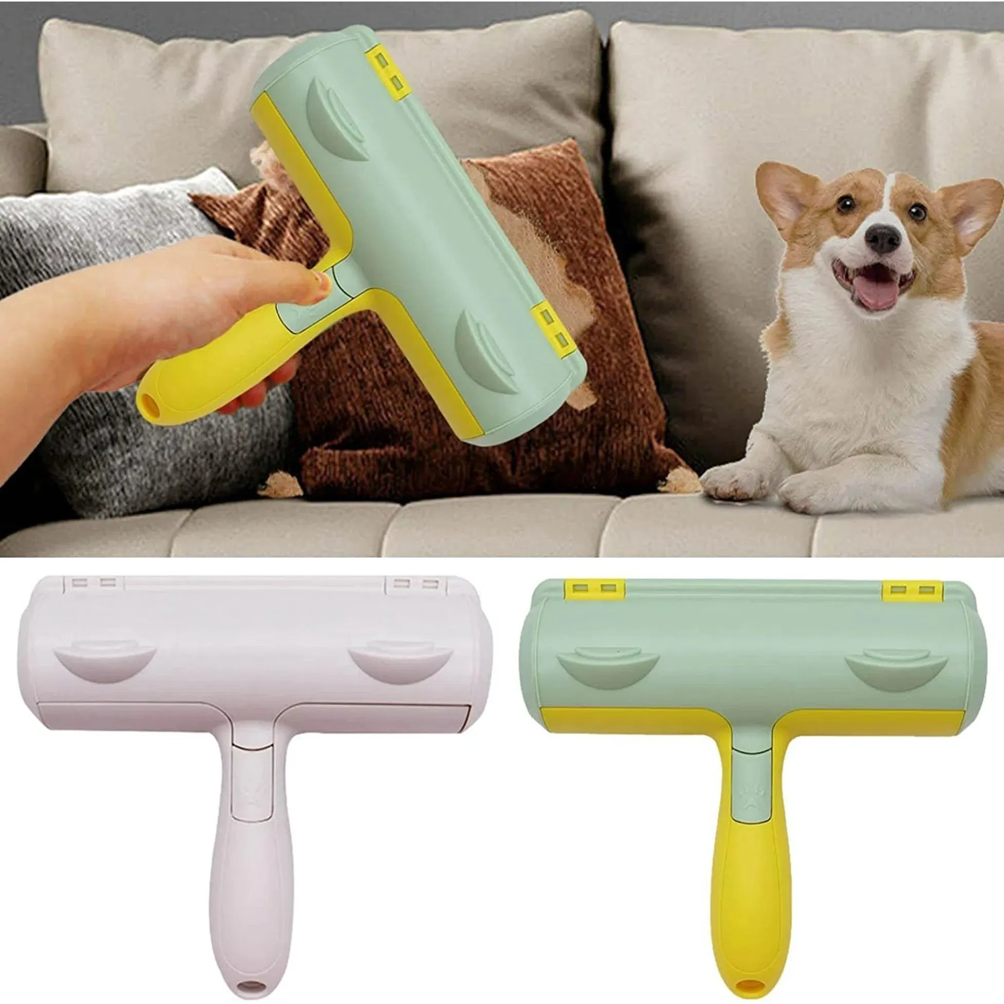 Plastic Pet Hair Remover Roller Lint Sticky Hair Brush Cleaner for Dog and Cat Sofa and Clothe Cleaner Pet Supplies Brush