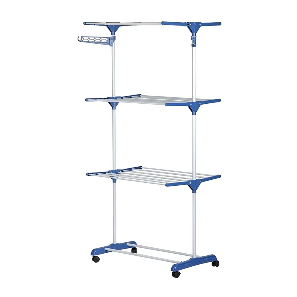 Ladder Floor Towel Rack Portable Drying Rack Adjustable Design Rack for Home