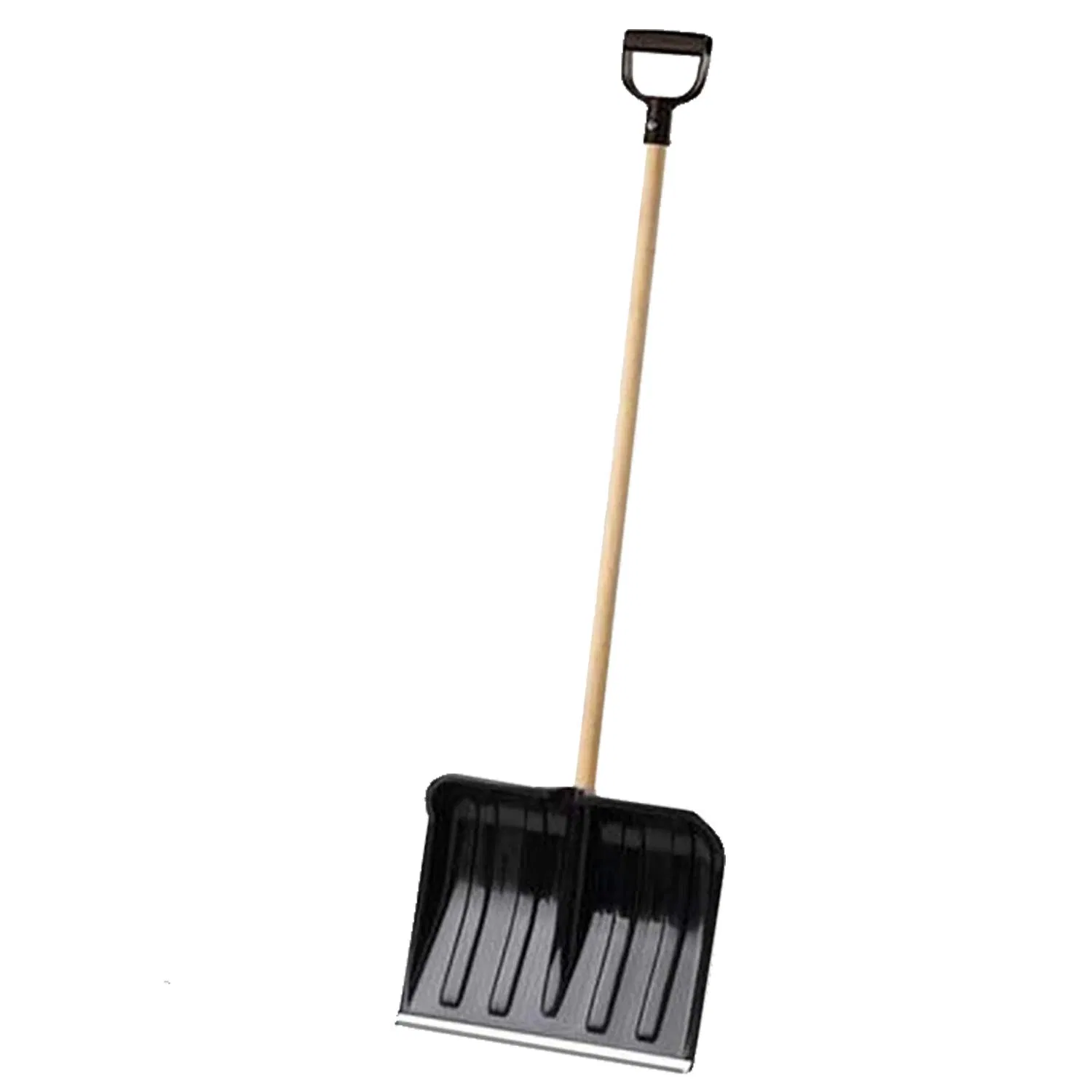 Winter Portable Snow Shovel for Driveway Snow Removal with Wooden Rod and Handle 136cm Length Compact Scooper Shovel Heavy Duty