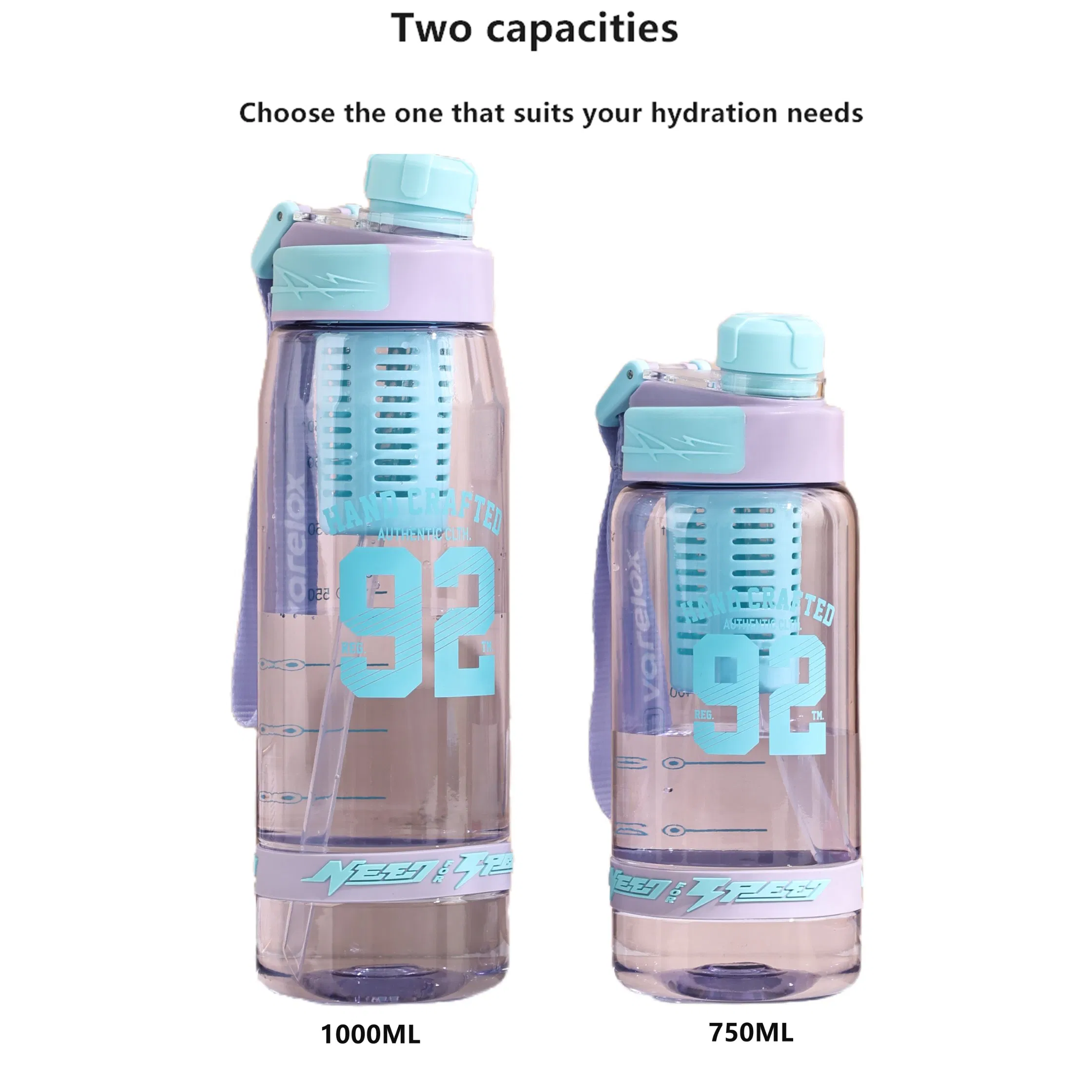 Fruit Bottle Filter Environmental Protection Portable Multi-Functional Fashion Plastic Bottle with String