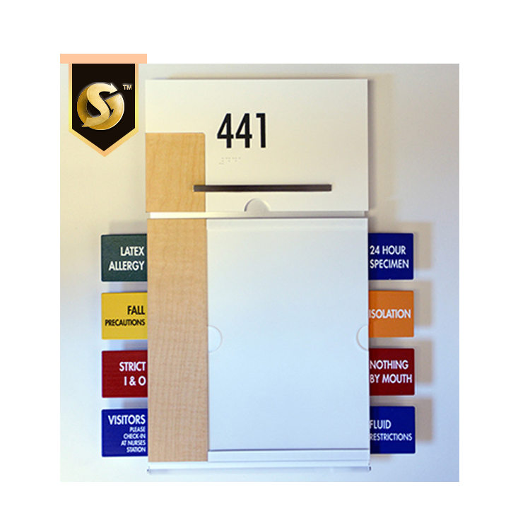 Custom Aluminum Office Sign Wall Plaque Direction Sign Board