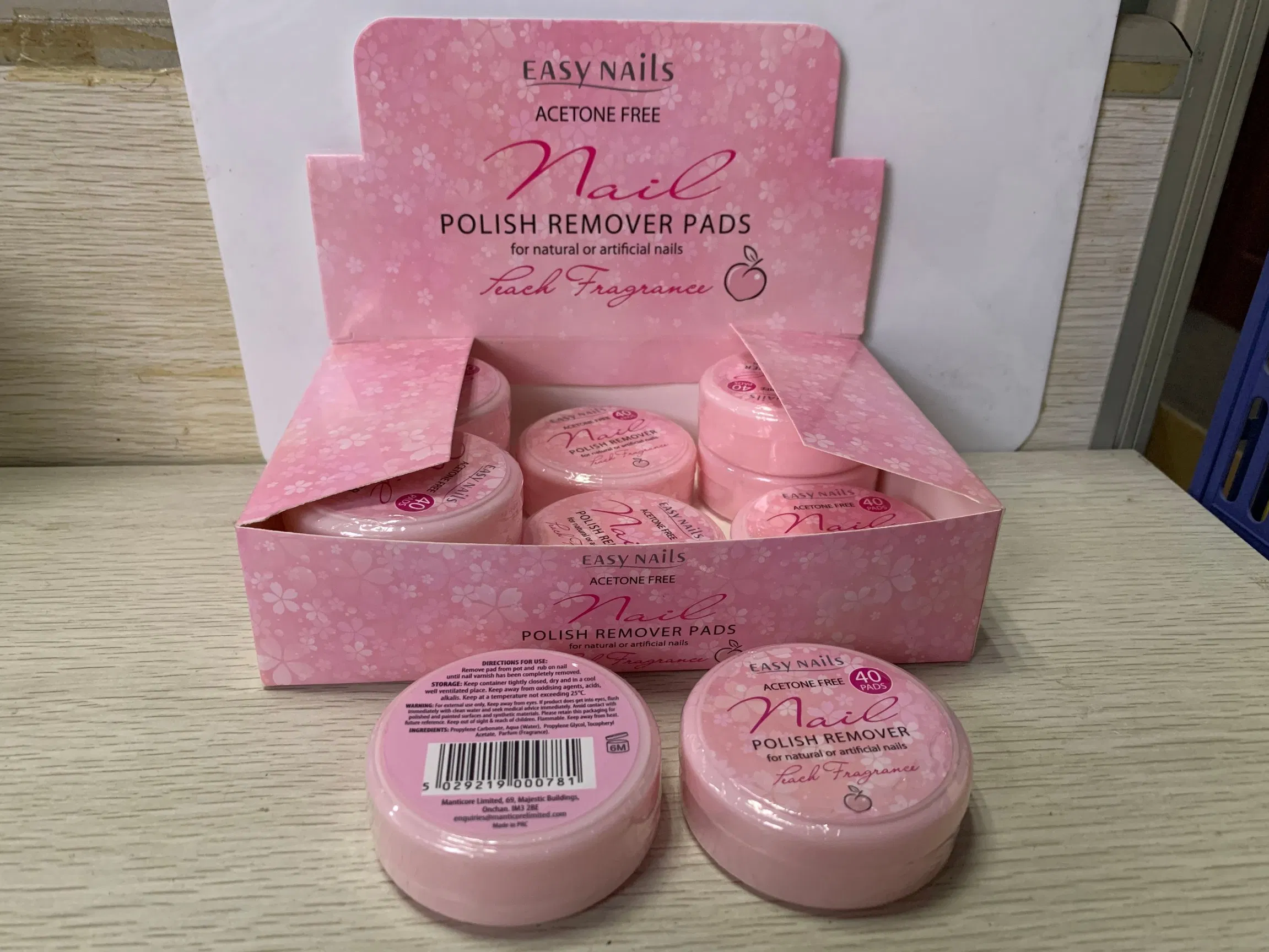 Disposable Organic Non Woven Round Box Package Nail Polish Remover, Low Price Disposable Organic Nail Polish Remover Pad