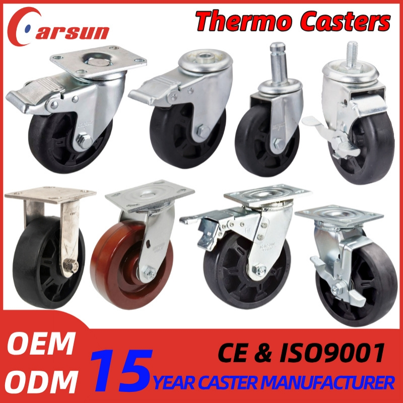 Thermo Casters 3/4/5/6/8 Inch High Temperature Caster Wheel Oven Casters High Heat Caster Wheel