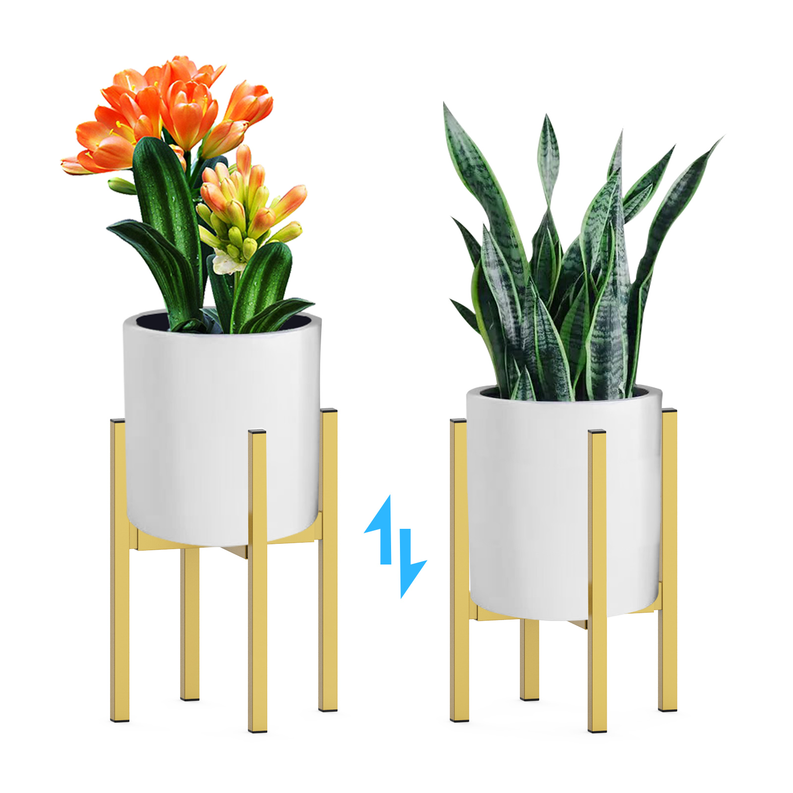 Горшок цветочный металлический декоративный