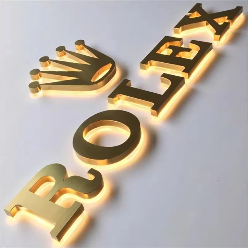 Hot Sale Long Working High Weatherproof Brightness Modern Integrated Back Illuminated Stainless Steel Letter Sign