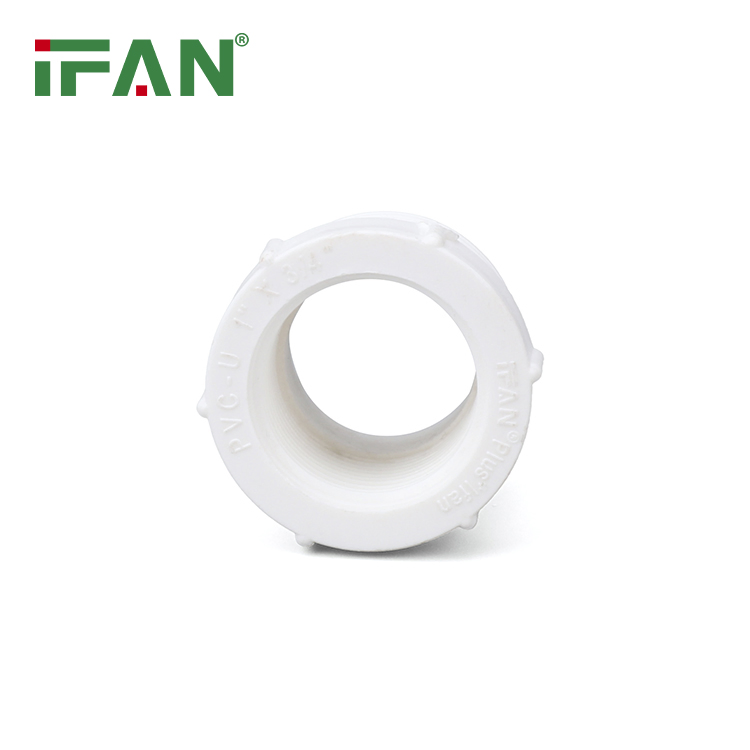 Ifanplus Factory OEM Water Supply BS 4346 UPVC Pipe Fitting 3/4"-3" Bush White Plastic UPVC Fitting