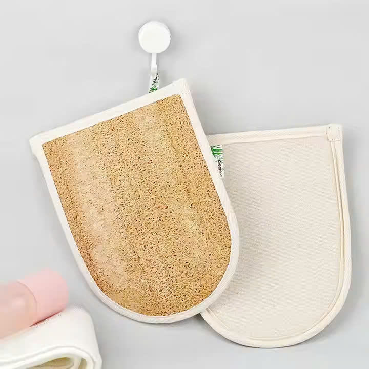 Natural Eco-Friendly Exfoliating Body Scrub and SPA Loofah Bath Gloves