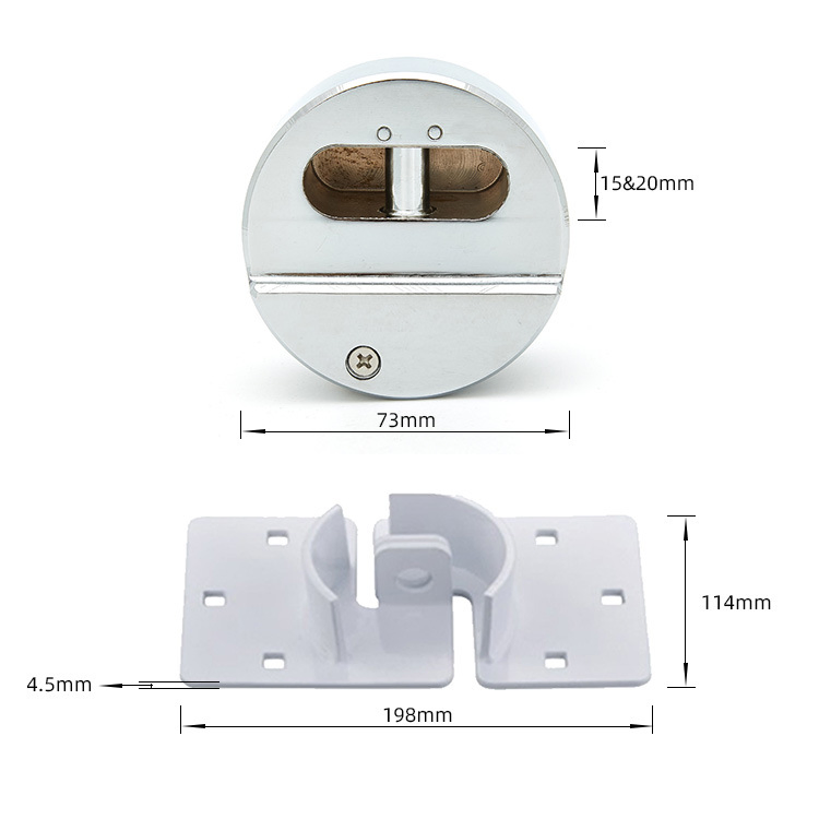 Heavy Duty Round Steel Lock Puck Padlocks Reinforced Hidden Shackle Lock for Trucks Van Gates