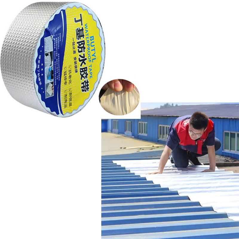 Butyl Adhesive Tape Sealant Waterproof Leakproof Patch Aluminum Foil Tape